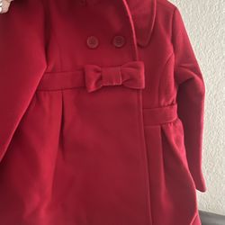 Red Pea coat 4T 