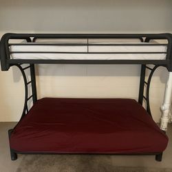 Metal Frame Bunk Bed W/ Mattresses 