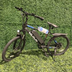 VARUN 24-inch Electric Mountain Bike, City Bike, 350W Motor with 36V 7.8AH Removable Battery, Single Speed E-Bike, Front Suspension and Dual Disc Mech