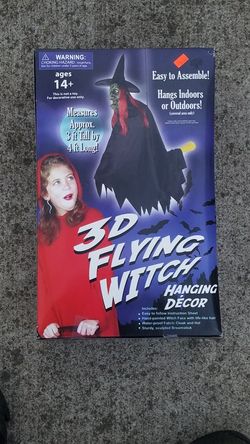 Flying witch Halloween decoration