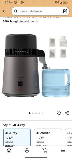 ROVSUN 4L Water Distiller – Gray