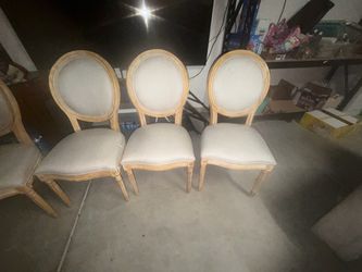 Set of 6 Louis XVI Style Oval Back Dining Chairs