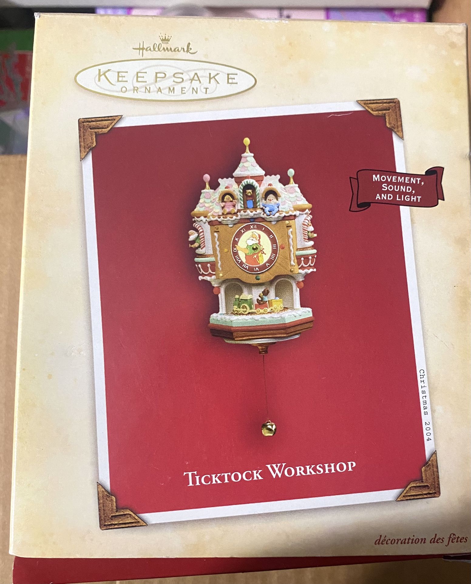 Hallmark Keepsake Ornament 2004 Tictock Workshop Magic Movement Sound Light
