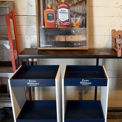 Evan Williams Bourbon Framed Picture & Side Tables American Made Heroes