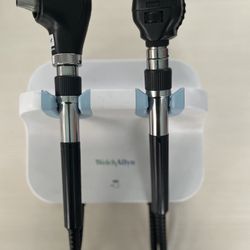 Welch Allyn Green Series 777 Wall Transformer otoscope ophthalmoscope Set, heads