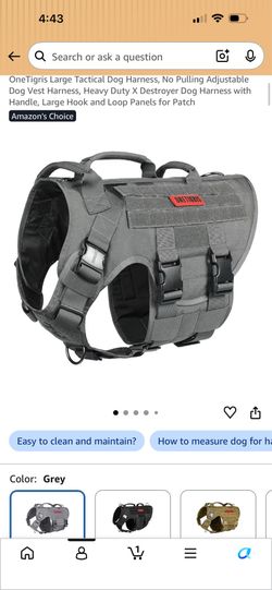 One Tigris Tactical Harness Gray