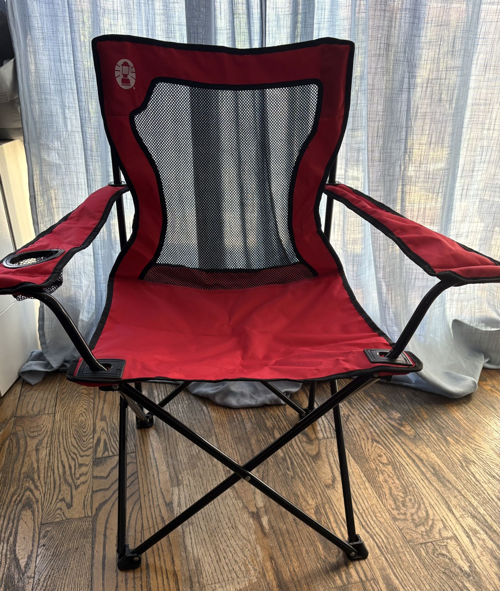 Coleman Broadband Mesh Quad Camping Chair with Carry Bag & Cup Holder