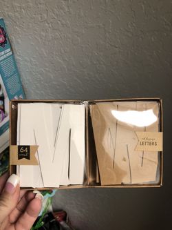 Brand new pack of adhesive letters