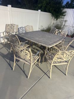 Outdoor dining table