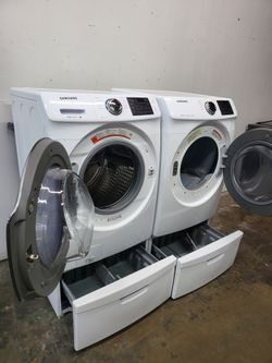 SAMSUNG SET STEAM WASHER AND ELECTRIC DRYER Large