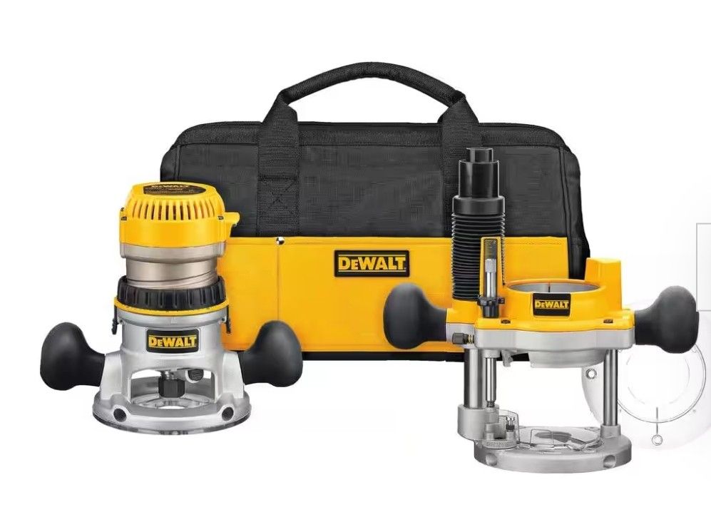 DEWALT
12 Amp Corded 2-1/4 Horsepower Fixed and Plunge Base Router Kit