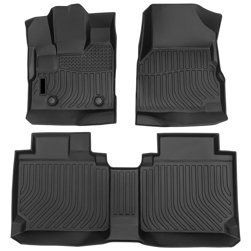 Floor Mats Compatible with 2010 2011 2012 2013 2014 2015 2016 2017 Equinox Terrain/Terrain Denali All-Weather TPE Rubber Black Car Floor Liners