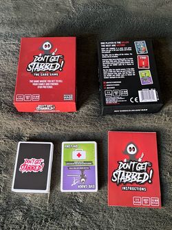 Don’t Get Stabbed! Adult Card Game