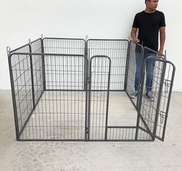 New In Box $115 Dog 8-Panel Playpen, Each Panel 40” Tall X 32” Wide Heavy Duty Pet Exercise Fence Crate Kennel Gate 