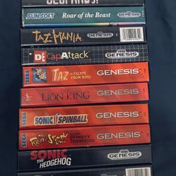 Authentic Sega, Genesis Cib Games Lot Of 10 Fully Functional Adult Owned. Please Check Out Photos For Game Titles.