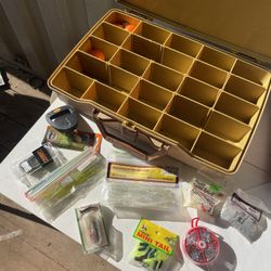 Fishing Tackle Box With Tackle Lures Etc New 