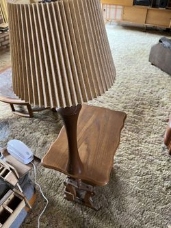 Side Table - Built In Lamp