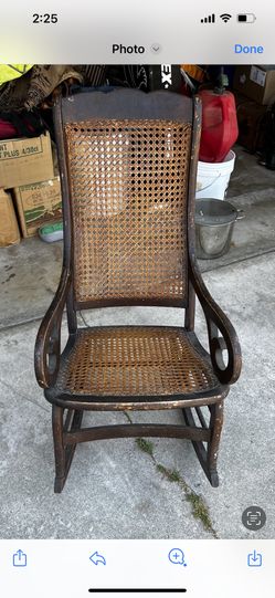 Cane Rocking Chair - Antique
