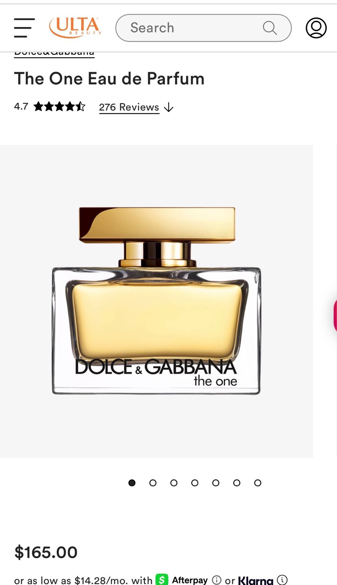 Dolce and Gabbana perfume - The One