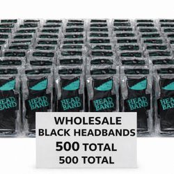 Cushees Black Sports Headband Sweatband