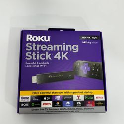 Roku Streaming Stick 4K Streaming Device with Voice Remote and Long-Range WiFi