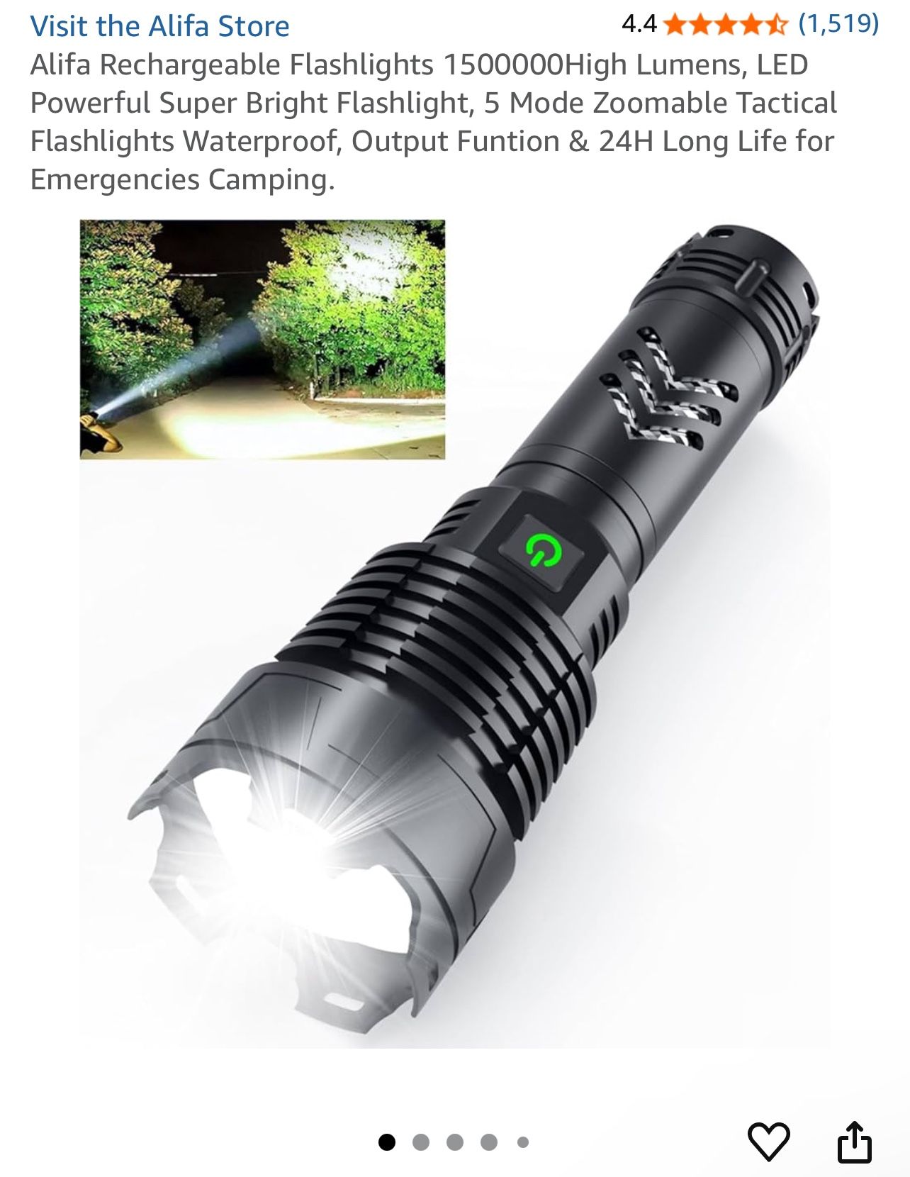 Alifa Rechargeable Tactical Flashlights