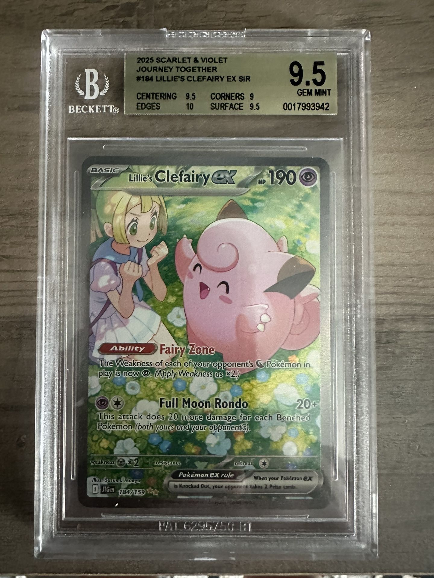 Bgs 9.5 Lillies Clafairy Pokemon Card
