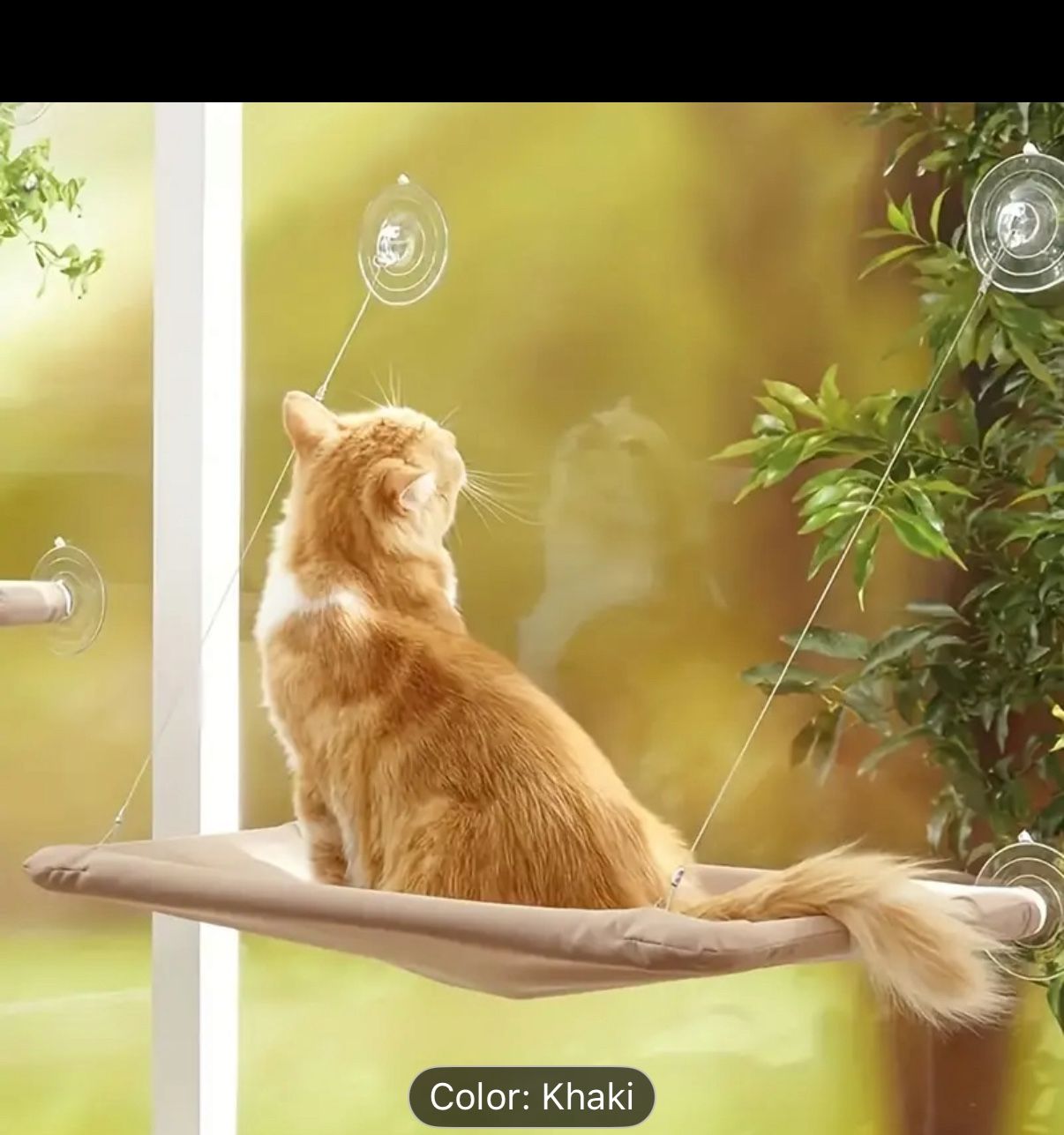 OPETEE Ultra-Soft Cat Window Hammock Bed - Cozy, Securely Mounted, Space-Saving Perch for Cat Lovers