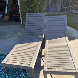 2 Plastic lounge chairs - 30 for both