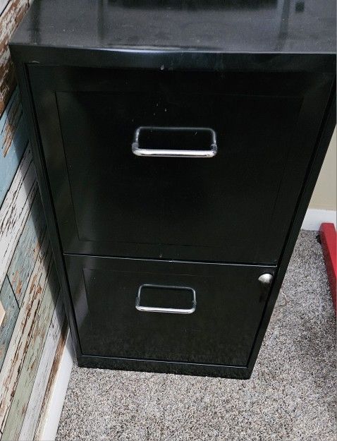 Office File Cabinet Black NO KEY