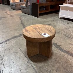Solid Teak Wood Round Side Table