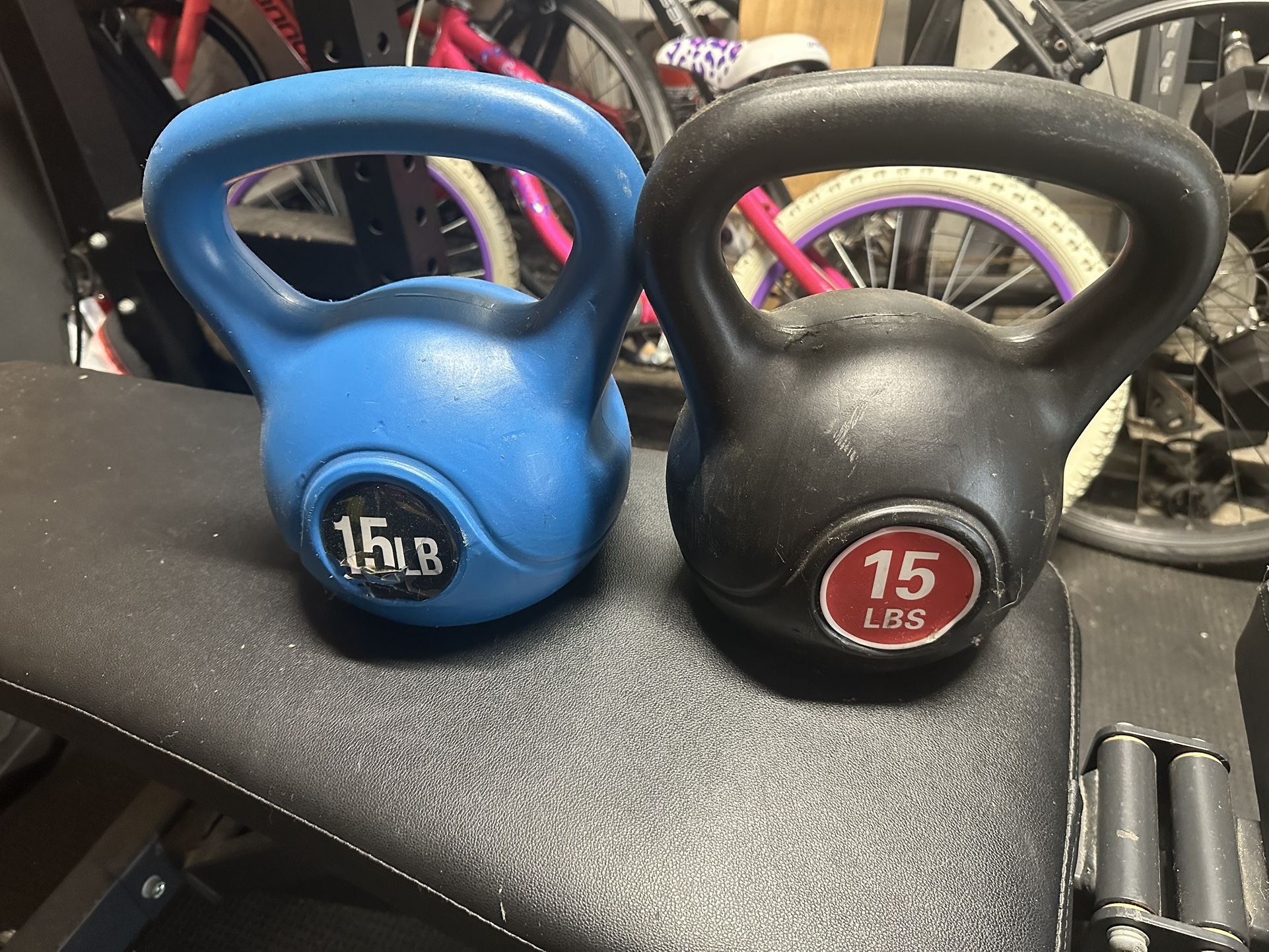 Set If 2 Kettlebells 15 Pounds Each
