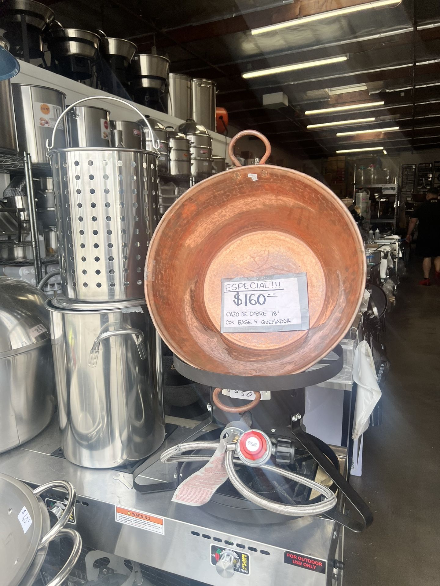 Cazo De Cobre Con Vase I Quemador I Mangera En Especial 