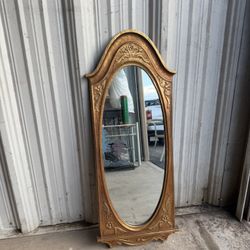 Antique Wood Carved Mirror 