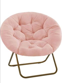 NEW Pink faux fur chair