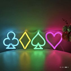 LED Neon Sign - Poker Symbols