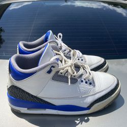 Jordan Retro 3 Racer Blue Size 8.5