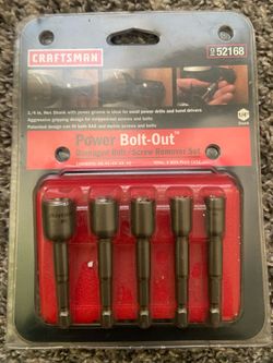 NOS Craftsman Power Bolt-Out Damage Bolt & Screw Remover Set 52168 Made in USA