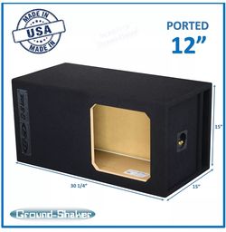 12” Single Ported Sub Box Subwoofer Enclosure Car Audio Caja Para Bocina 12” Ground shaker