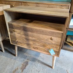 Mango Wood Two Drawer End Table