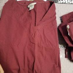 Burgundy Scrubs Size Large.