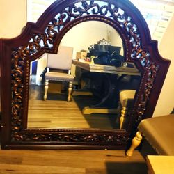 EXTREMELY LARGE ANTIQUE  MIRROR
