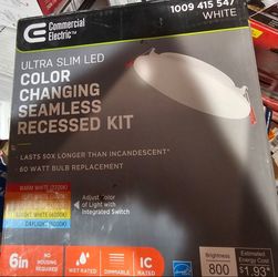 Commercial Electric 6" Recessed LED 2700K-5000K Can Light