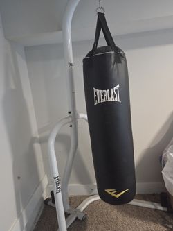 Punch Bag And Stand With Gloves