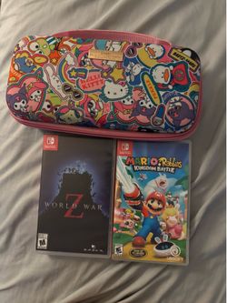 Switch case and world war z and Mario rabbids