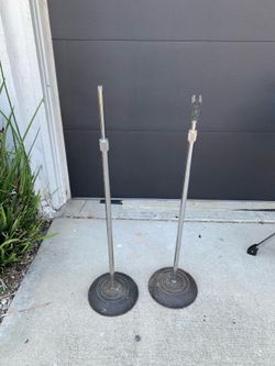 Microphone stands chrome with weighted base