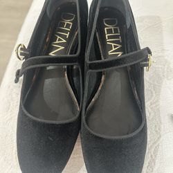 Shoes - Deltan Velvet Mary Jane Dress