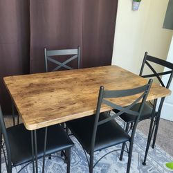 Dining Table Set With Table And Four Chairs