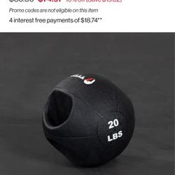 Titan Fitness 20lb Medicine Ball With Handles 