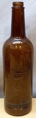 Vintage Seagram's 7 Crown Empty Brown Glass Bottle Decanter Decor